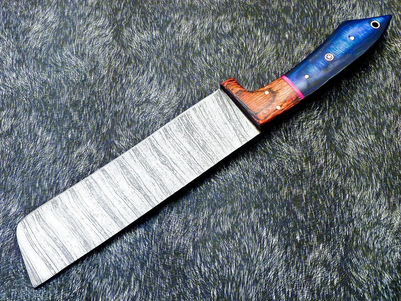 12.0" Professional Kitchen Chef Knife | Handmade Damascus Steel Blade with Hard Wood Handle