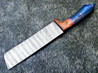 12.0" Professional Kitchen Chef Knife | Handmade Damascus Steel Blade with Hard Wood Handle