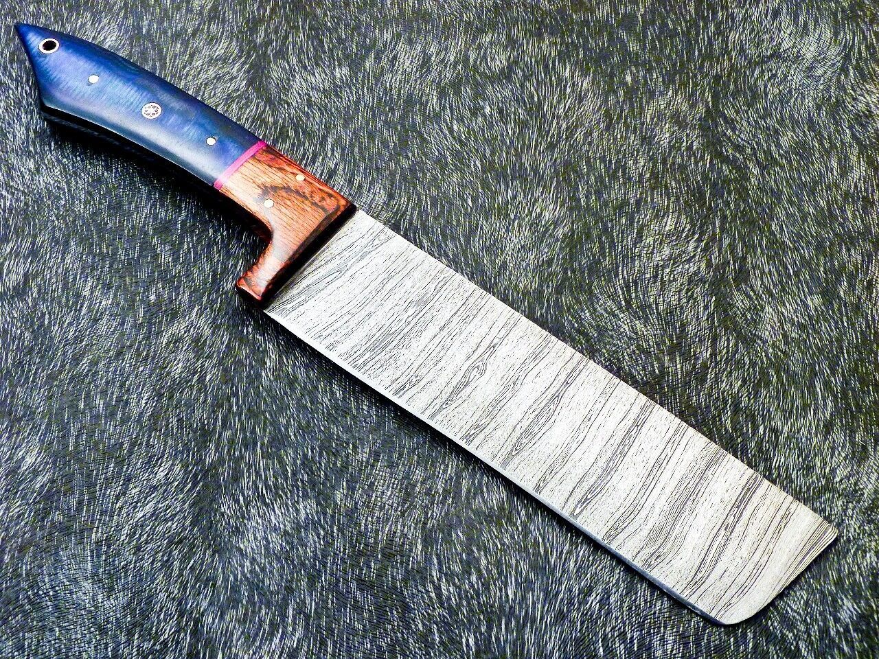 12.0" Professional Kitchen Chef Knife | Handmade Damascus Steel Blade with Hard Wood Handle