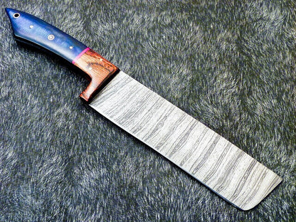 12.0" Professional Kitchen Chef Knife | Handmade Damascus Steel Blade with Hard Wood Handle