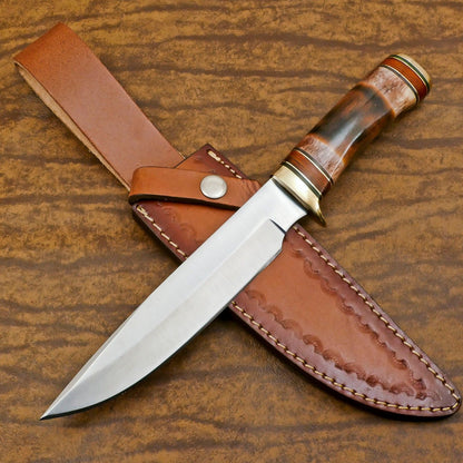 Storm Handmade D2 Steel Bowie Knife – 12-Inch Hunting & Outdoor Blade