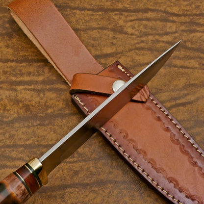 Storm Handmade D2 Steel Bowie Knife – 12-Inch Hunting & Outdoor Blade