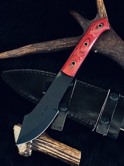 10" Handmade D2 Steel Bowie Knife – Tracker Blade with Camel Bone & Wood Handle