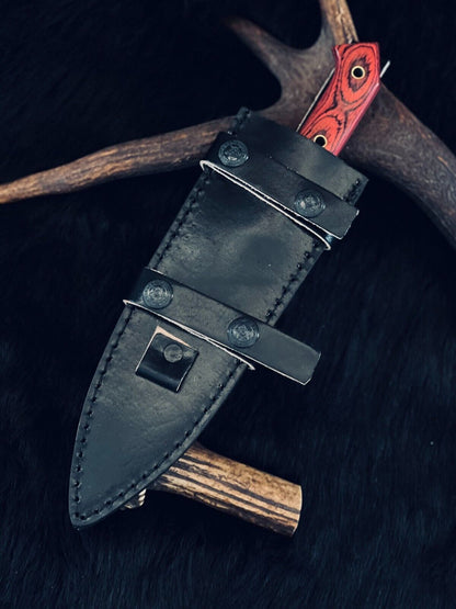 10" Handmade D2 Steel Bowie Knife – Tracker Blade with Camel Bone & Wood Handle