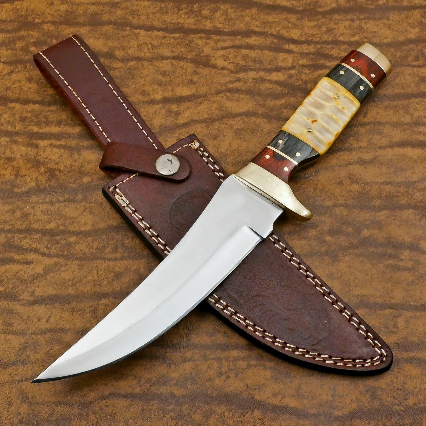 Handmade 12 Inch D2 Steel Full Tang Bowie Hunting Camping Knife – Outdoor Survival Blade