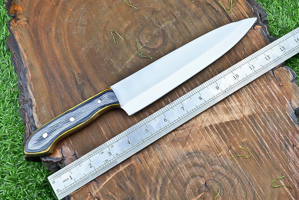 Handmade J2 Steel Chef Knife Set – Professional Kitchen Cutlery with Roll Bag