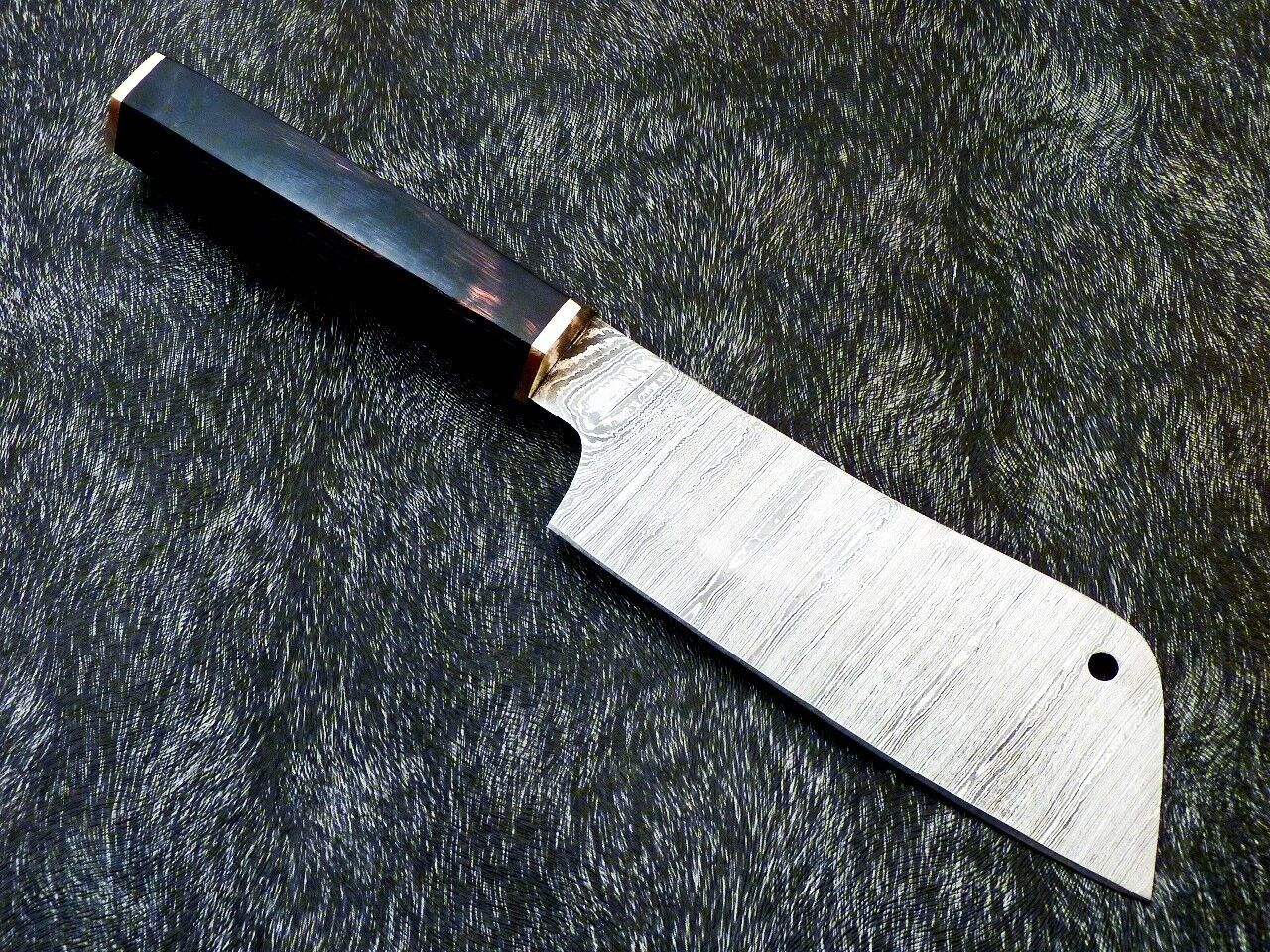 11" Custom Hand Forged Damascus Steel Chef Knife – Kitchen & Camping Knife with Hardwood Handle