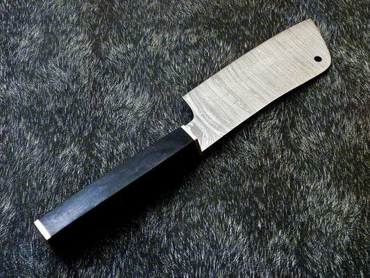 11" Custom Hand Forged Damascus Steel Chef Knife – Kitchen & Camping Knife with Hardwood Handle