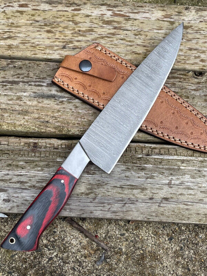 13" Damascus Chef Knife Handmade Chef Knife Kitchen Knife