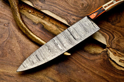 12.0" Handmade Damascus Steel Kitchen Chef Knife | Full Tang Professional Blade