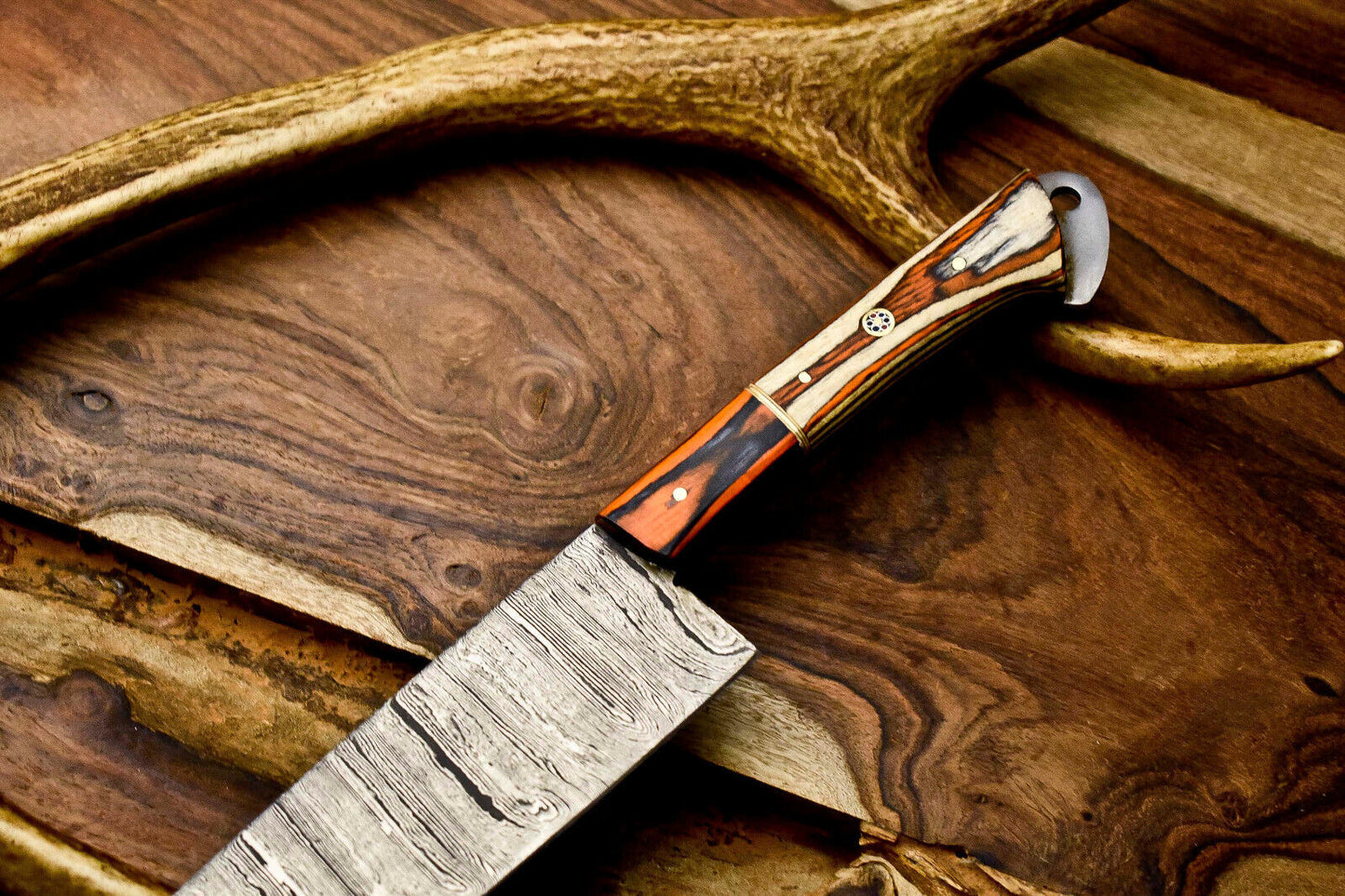 12.0" Handmade Damascus Steel Kitchen Chef Knife | Full Tang Professional Blade