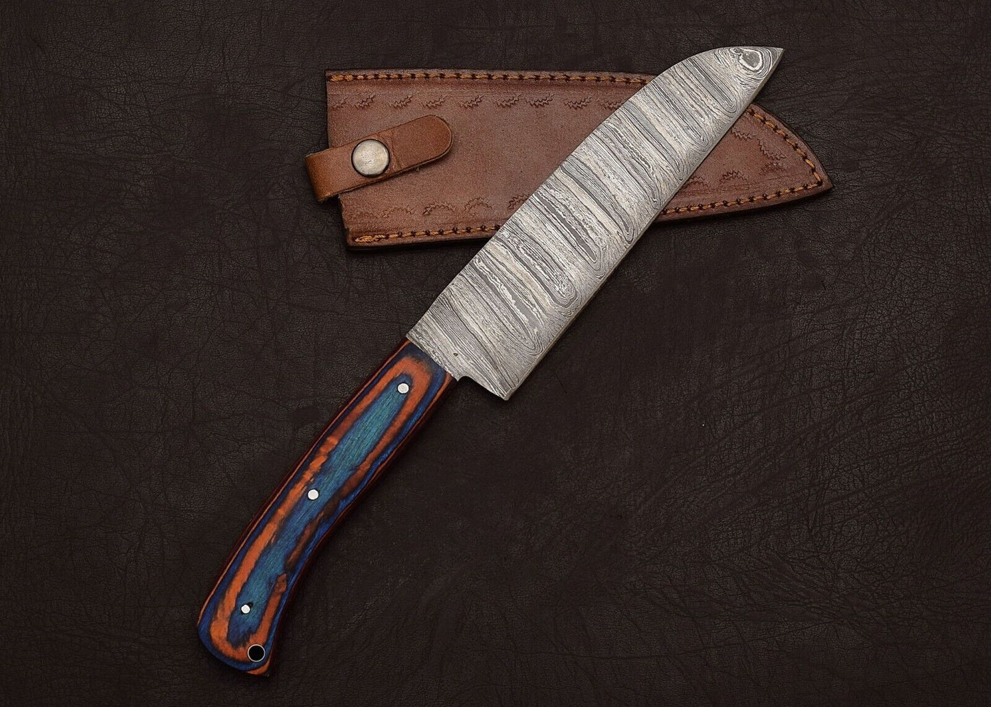 Handmade Damascus Steel 12" Chef Knife | Outdoor Hunting & Survival with Pakka Handle