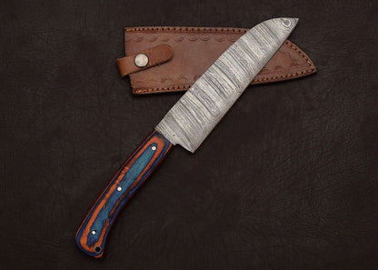 Handmade Damascus Steel 12" Chef Knife | Outdoor Hunting & Survival with Pakka Handle
