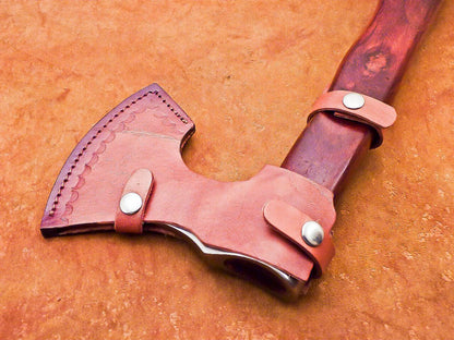 Handmade Carbon Steel Viking Axe – Bearded Camping Hatchet Tomahawk 20"