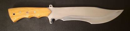 Custom Handmade D2 Tool Steel High Polish Hunting Bowie Knife – 15"