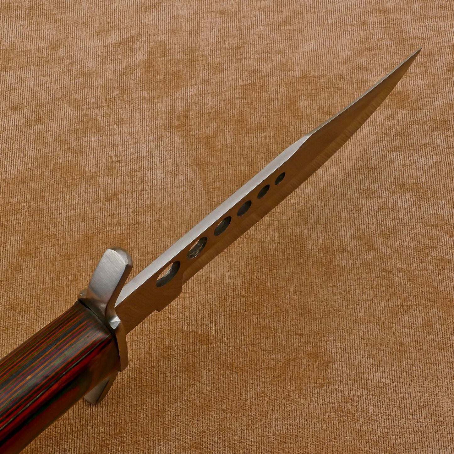 Rugged Handmade 12" D2 Clip Point Fixed Blade Bowie Hunting Knife with Sheath