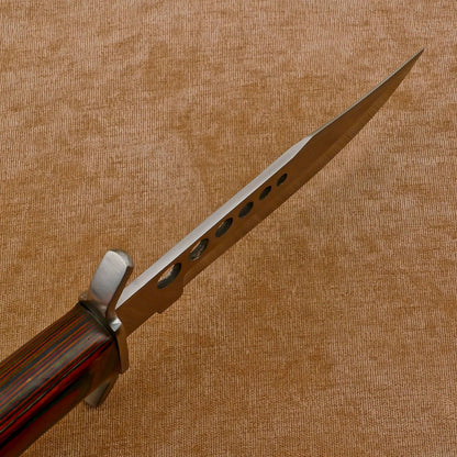 Rugged Handmade 12" D2 Clip Point Fixed Blade Bowie Hunting Knife with Sheath