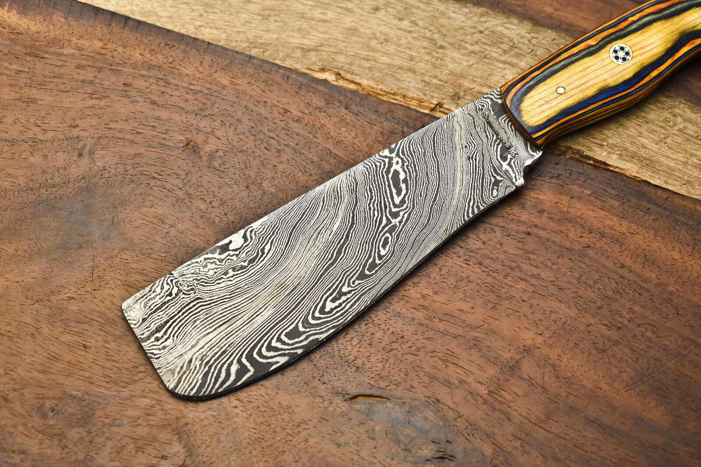 Custom Handmade Damascus Steel Chef Knife – Full Tang Sport Utility Blade