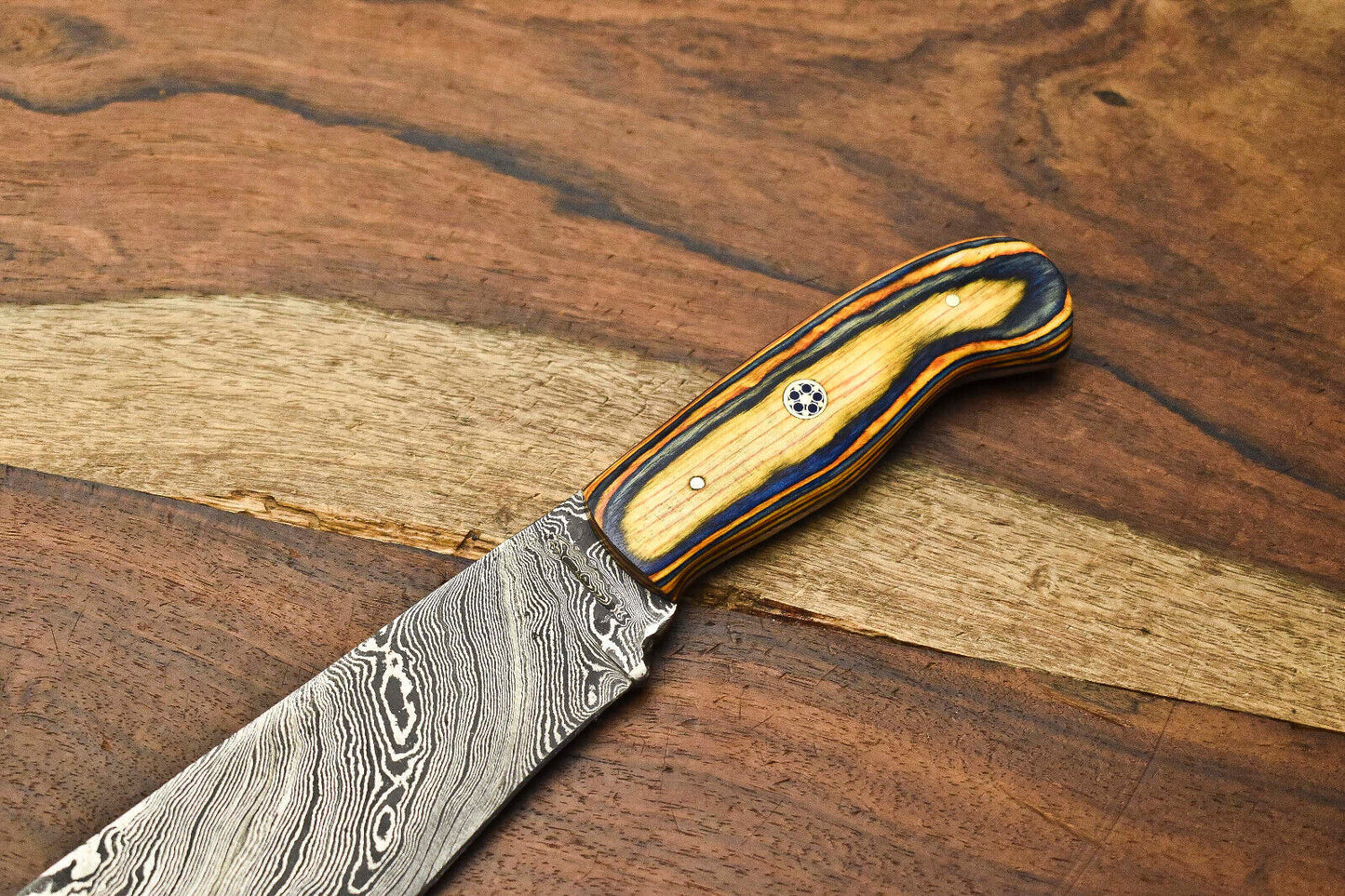 Custom Handmade Damascus Steel Chef Knife – Full Tang Sport Utility Blade