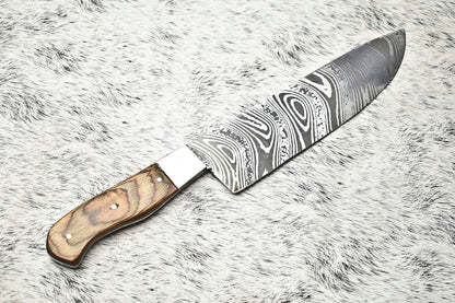 Cutlery Salvation Handmade Damascus Blade Kitchen Full Tang Chef Knife – 13" Premium Forged Steel