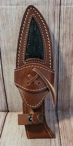 Heritage Forge Custom Handmade Damascus Steel Bowie Hunting Knife Natural Wood Handle with Sheath