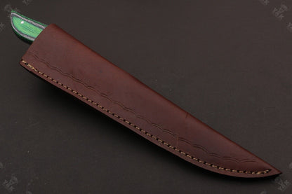 13" Handmade Damascus Fillet Knife Custom Fillet Knife With Pakka Wood Handle & Sheath