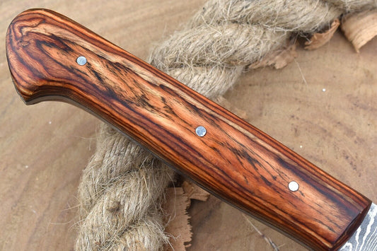 Custom Handmade Damascus Steel Chef Knife – 10" Kitchen Knife with 5.5" Blade & Dollar Sheet Handle