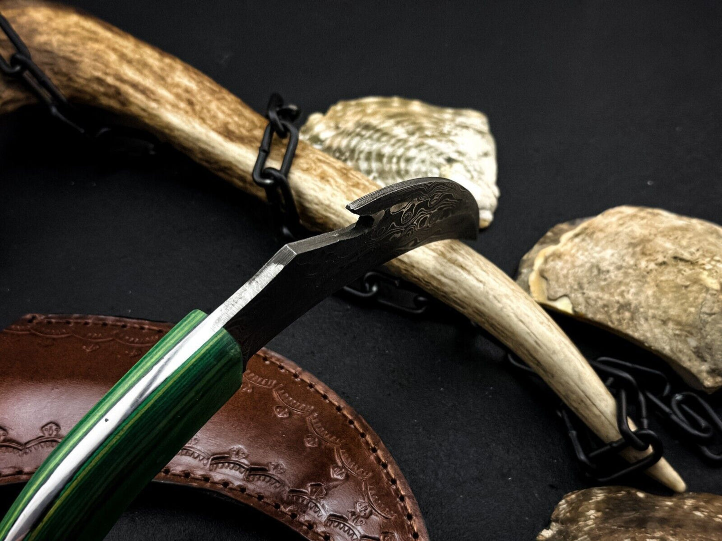 Handmade 9” Damascus Karambit Knife Best Damascus Steel Karambit with Wood Handle