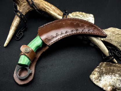 Handmade 9” Damascus Karambit Knife Best Damascus Steel Karambit with Wood Handle