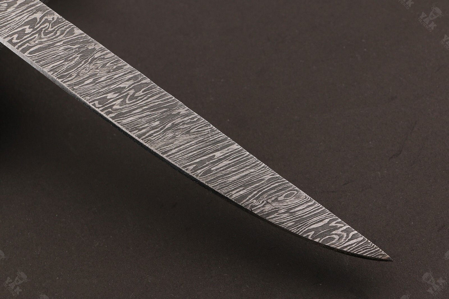 13" Custom Hand Forged Fire Damascus Steel Fillet Knife Damascus Fillet Knife With Leather Sheath