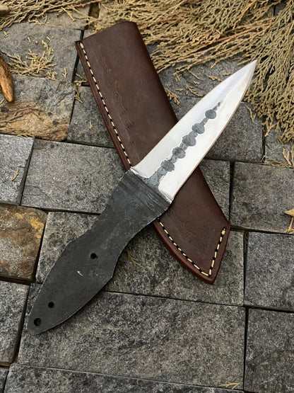 Heritage Forge 10 Inch Full Tang Hunting Knife Blank | Hand Forged Railroad Carbon Steel Blade