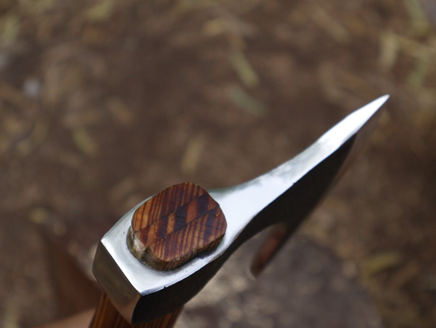 Hand Forged 20 Inch Viking Axe Carbon Steel Blade with Ash Wood Handle and Leather Sheath