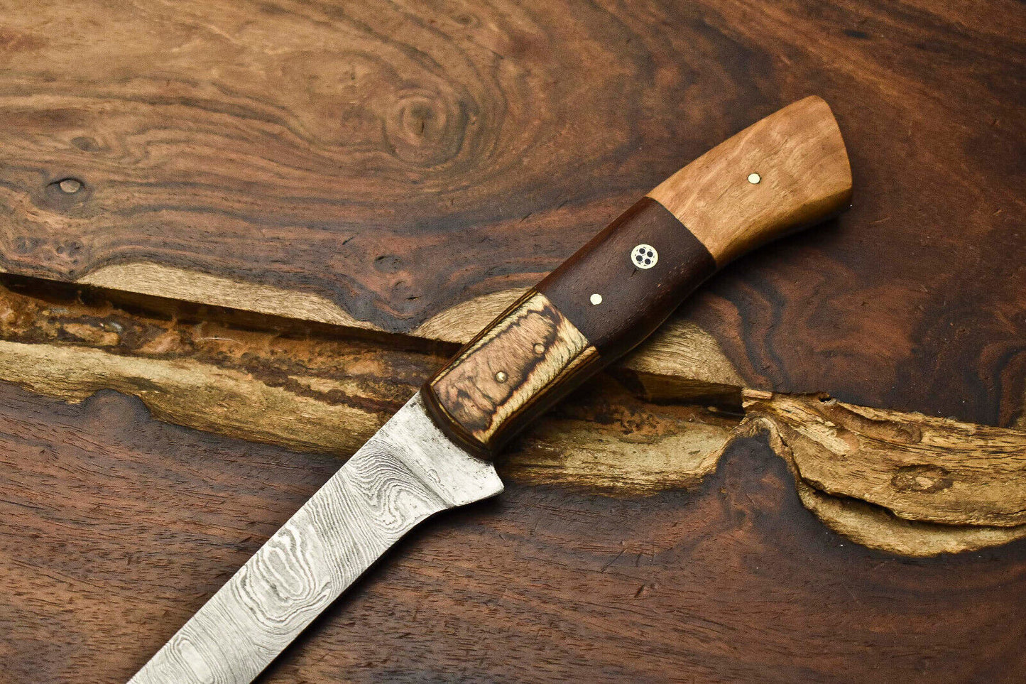 12.0" Handmade Damascus Steel Kitchen Chef Knife – Full Tang Sharp Blade