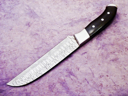 10" Professional Chef Knife Damascus Blade Kitchen Knife "Bull Horn"