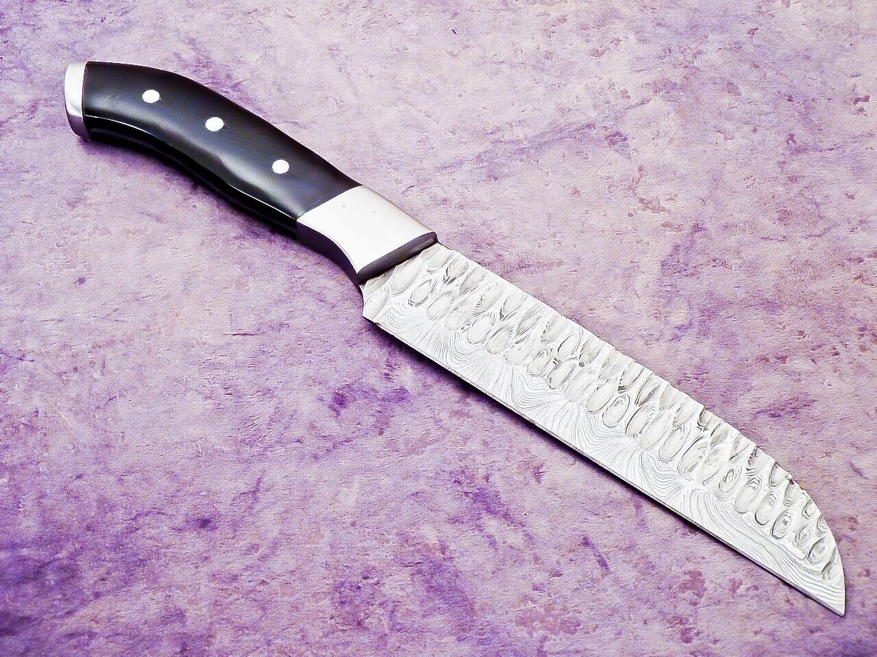 10" Professional Chef Knife Damascus Blade Kitchen Knife "Bull Horn"