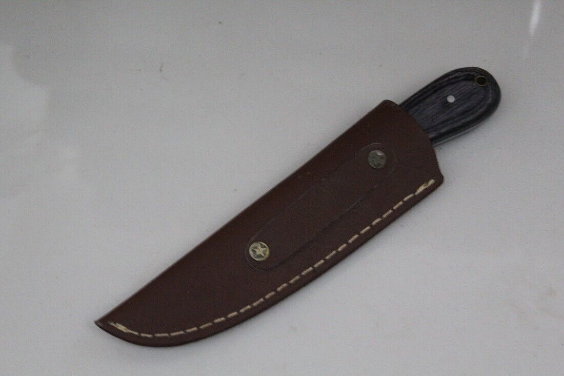 Handmade Damascus Skinner Knife PakkaWood Handle Custom Fixed Blade