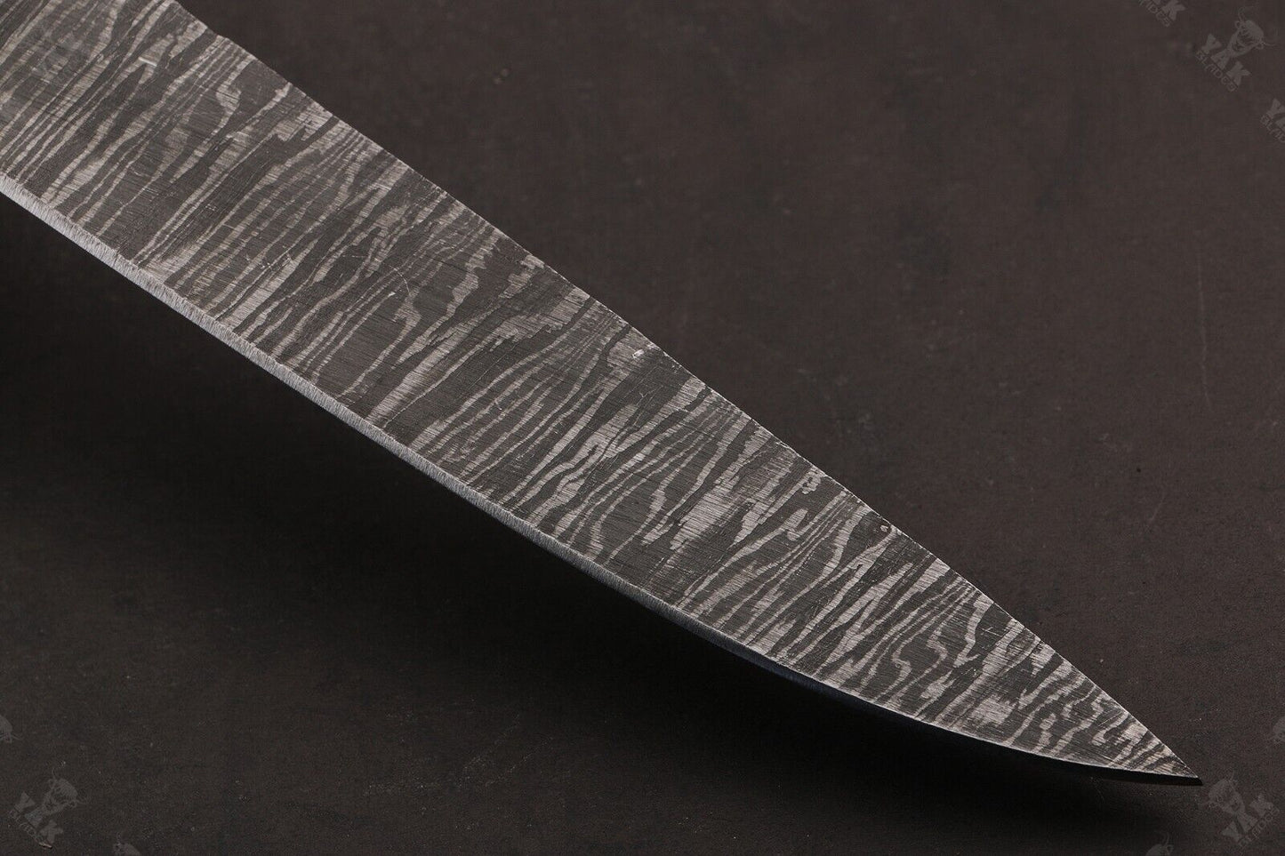 13.5" Handmade Fire Damascus Steel Fillet Knife Damascus Fillet Knife With Leather Sheath