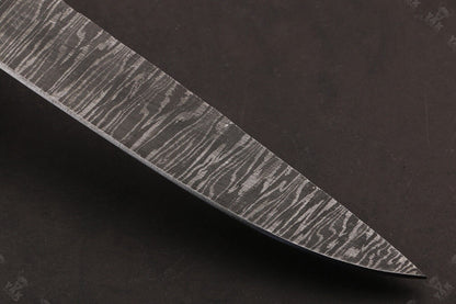 13.5" Handmade Fire Damascus Steel Fillet Knife Damascus Fillet Knife With Leather Sheath