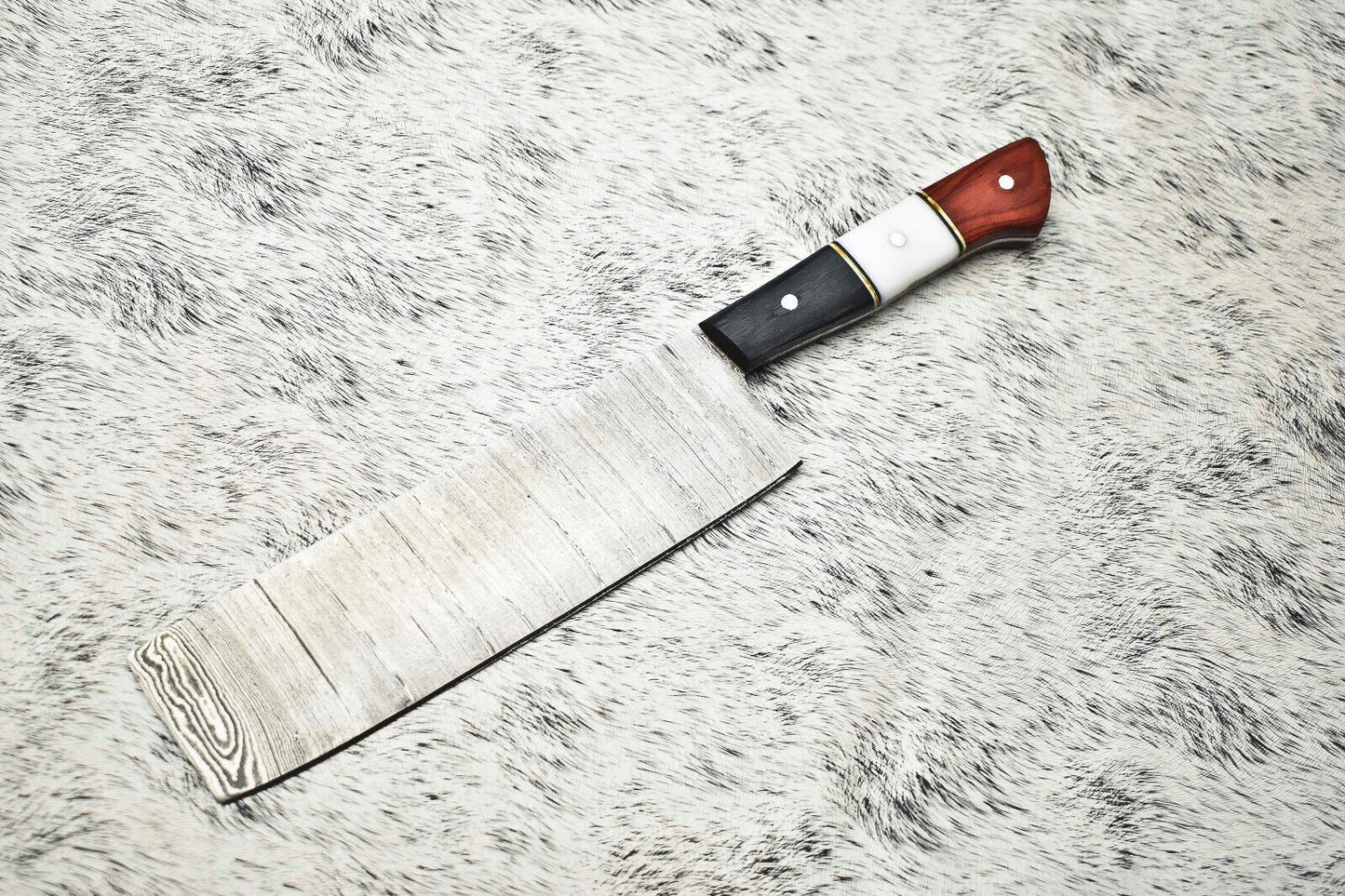 Cutlery Salvation Handmade Damascus Steel Full Tang Kitchen Chef Knife – 11" Blade, Oil Tempered 58-60 HRC