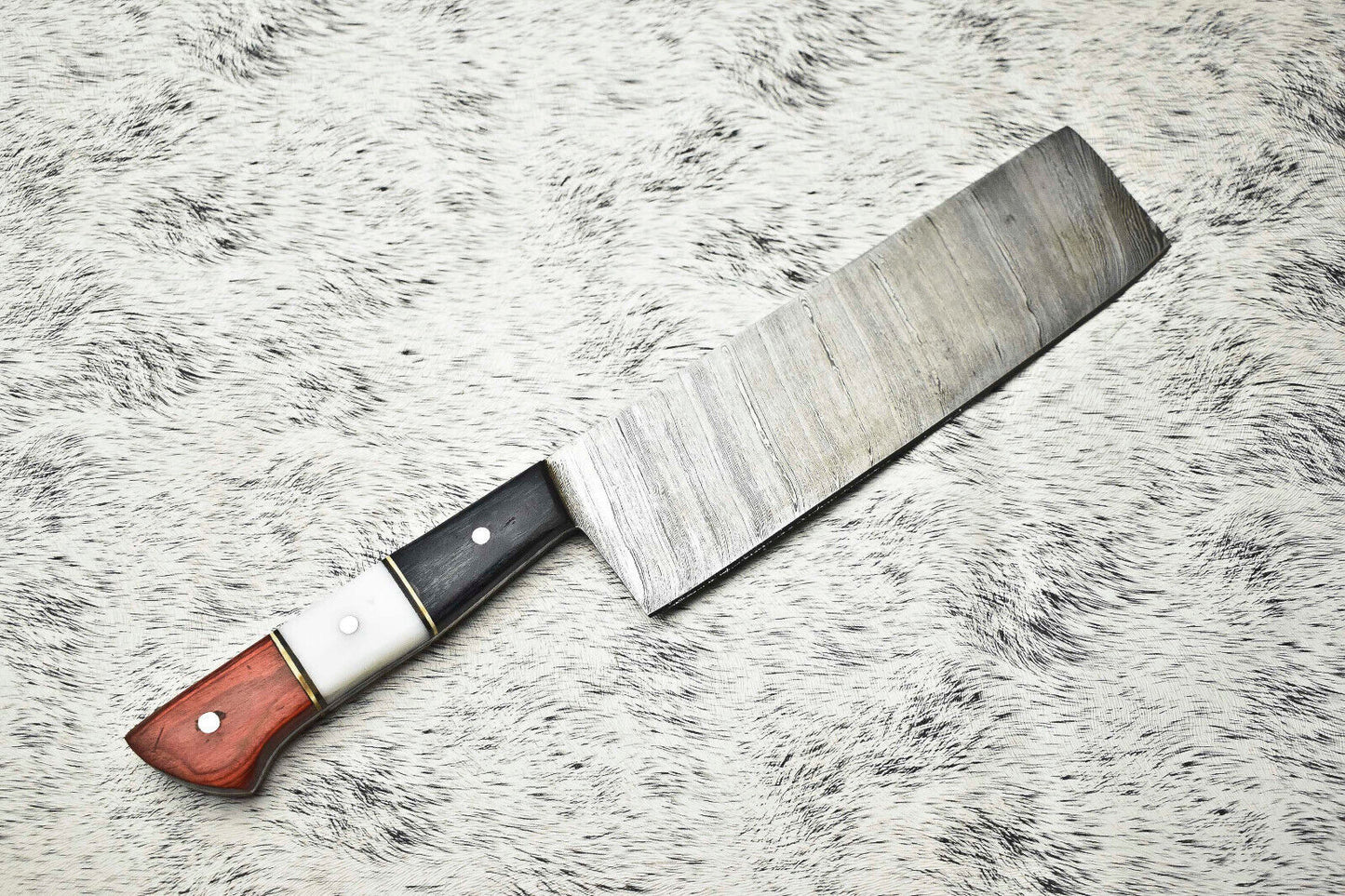 Cutlery Salvation Handmade Damascus Steel Full Tang Kitchen Chef Knife – 11" Blade, Oil Tempered 58-60 HRC