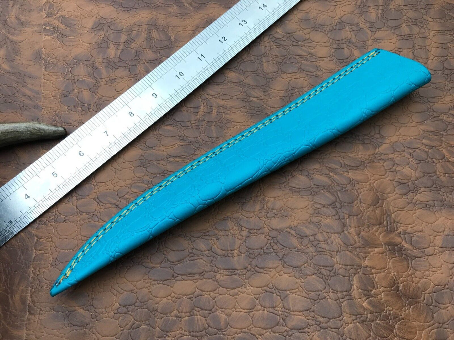 14" Handmade Damascus Steel Camping Fillet Knife With Pakka Wood Handle & Sheath