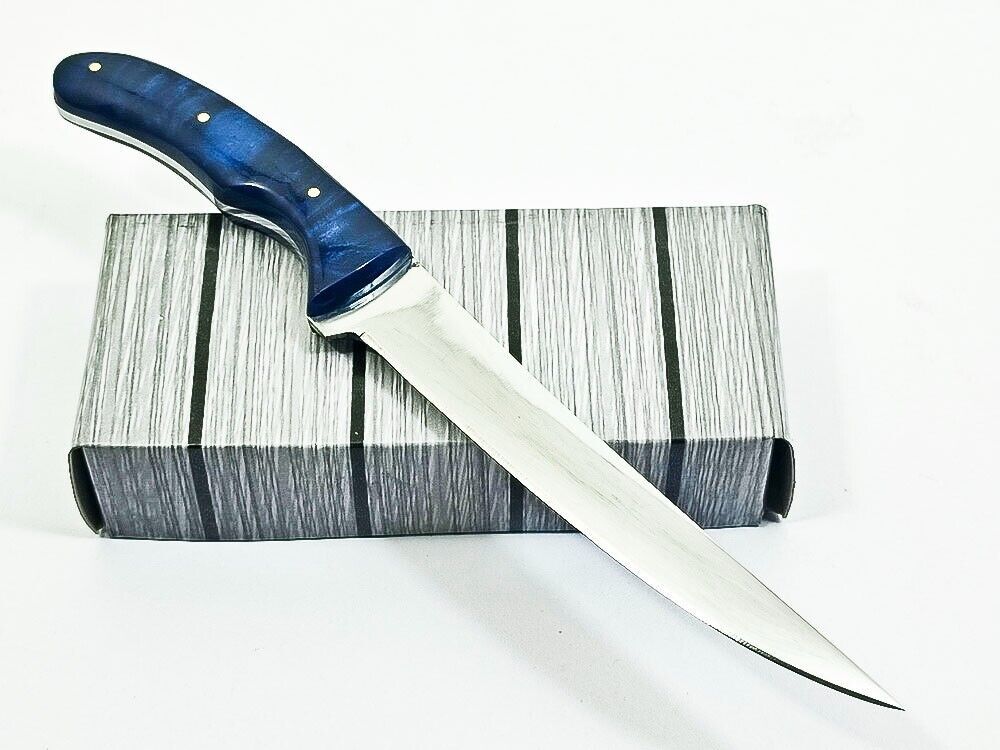 Handmade D2 Steel Blade Best Fillet Knife Fish Fillet Knife Full Tang With Resin Handle