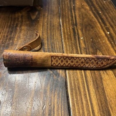 6" Skinner Knife – Stainless Steel Full Tang Blade with Wood Handle & Sheath