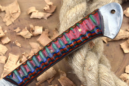 Custom Handmade Forged Damascus Steel Kitchen Chef Knife – Multi Dollar Sheet Handle