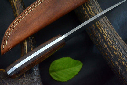 Custom 8.0" OAL Handmade Damascus Steel Chef Knife with Walnut Handle