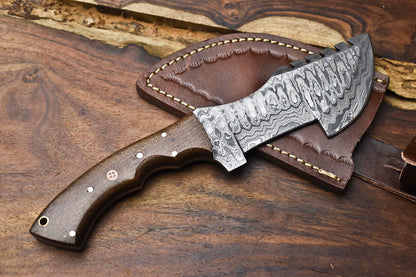 12.0" Rare Handmade Damascus Blade Tracker Knife | Full Tang Camping Survival Knife