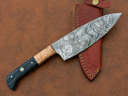 Custom Handmade Damascus Steel Chef Knife BBQ Special Knife
