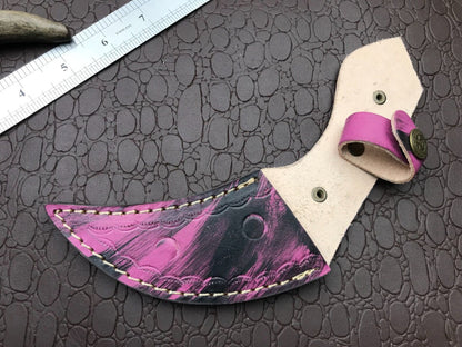 8" Handmade Damascus Karambit Knife Full Tang Damascus Steel Karambit with Wood Handle