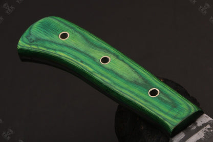 13.5" Handmade Fire Damascus Steel Fillet Knife  Damascus Fillet Knife For Kitchen Use W/Sheath