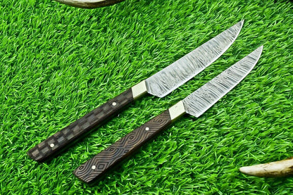 2 PCS Hand Forged Damascus Steel Fillet Knives – Chef Knife Set